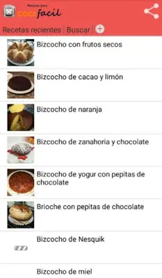 Recetas Cocifacil android App screenshot 1